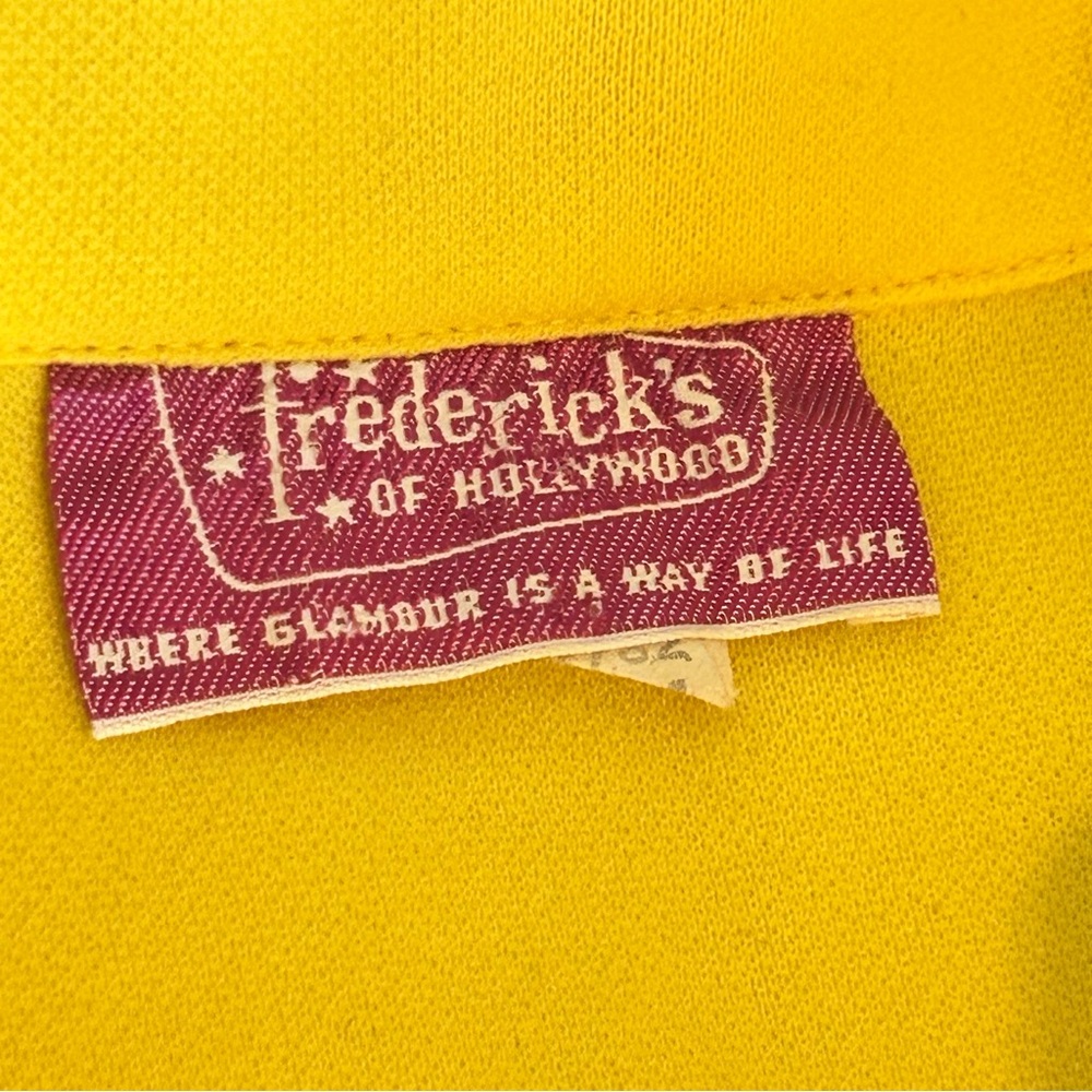 Fredrick’s of Hollywood Vintage 70s RARE Embroidered Bell Bottom Jumpsuit Yellow - Picture 10 of 14